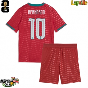 Portugali Bernardo Silva #10 Kotipaita Lapsille MM-kisat 2026 Lyhythihainen (+ shortsit)